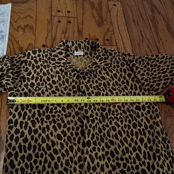 RE/DONE Men’s Leopard Print Long Sleeve Shirt Size Medium - Picture 8 of 9